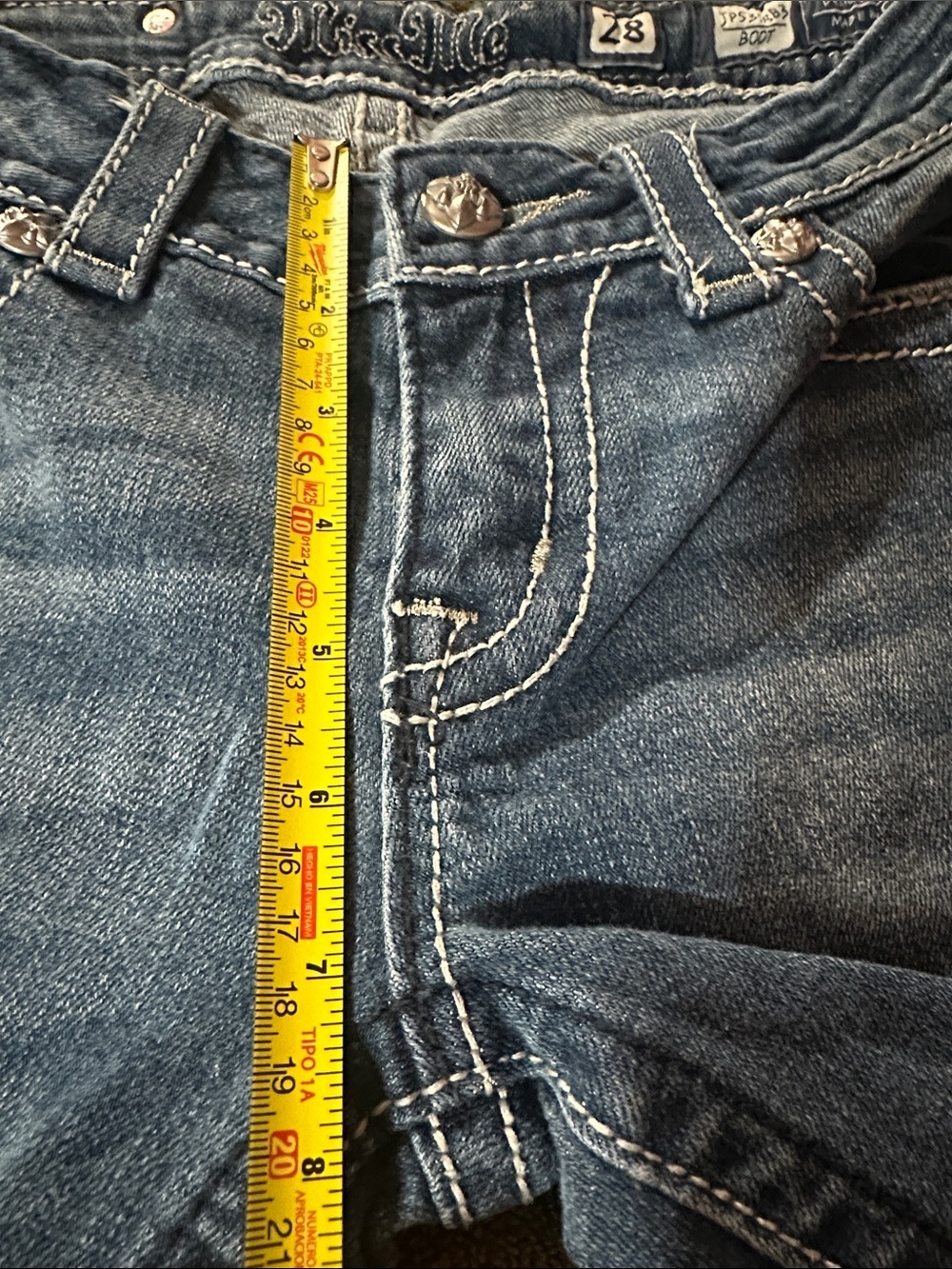 Miss Me Y2K Dark Blue Flare Jeans Boot Cut size 28 - Picture 9 of 12